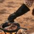 Εικόνα της Δερμάτινα Προστατευτικά Γάντια BBQ