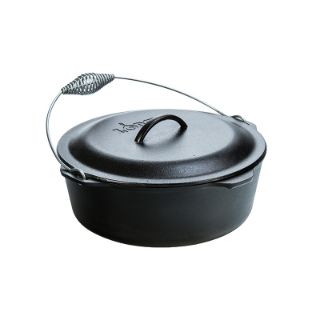Εικόνα της Μαντεμένια κατσαρόλα Dutch Oven 8,52 lt με μαντεμένιο καπάκι και ανοξείδωτη λαβή - Lodge L12DO3
