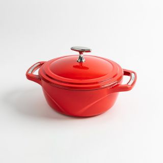 Picture of USA Enamel™ 2.8Lt Μαντεμένια Κατσαρόλα-Γάστρα Με Εμαγιέ Πορσελάνινη Επίστρωση, Cherry On Top