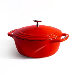Εικόνα της USA Enamel™ 5.6Lt Μαντεμένια Κατσαρόλα-Γάστρα Με Εμαγιέ Πορσελάνινη Επίστρωση, Cherry On Top