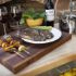 Εικόνα της Ξύλινος Δίσκος Κοπής Pro Chef Black Walnut Με Χωνευτή Λαβή (M) 46x31x4 εκ.